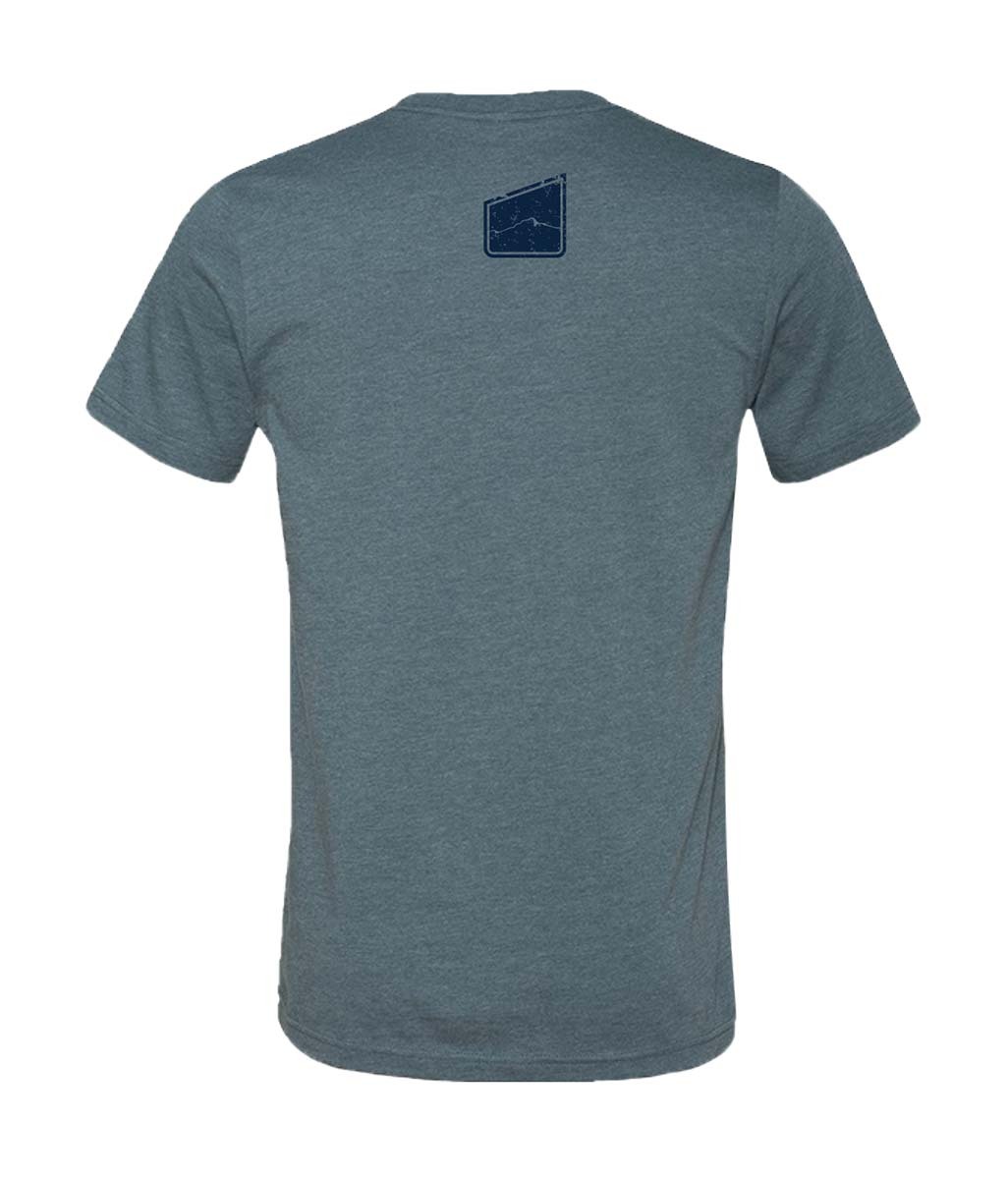 Throwback Logo T-Shirt Slate Blue (Men/Unisex) - Upslopebrewing